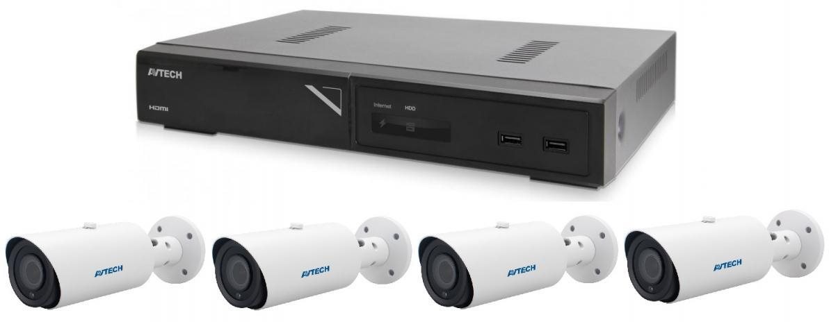 AVTECH NVR AVH1109 a 4x 5MPX IP Motorzoom Bullet kamery