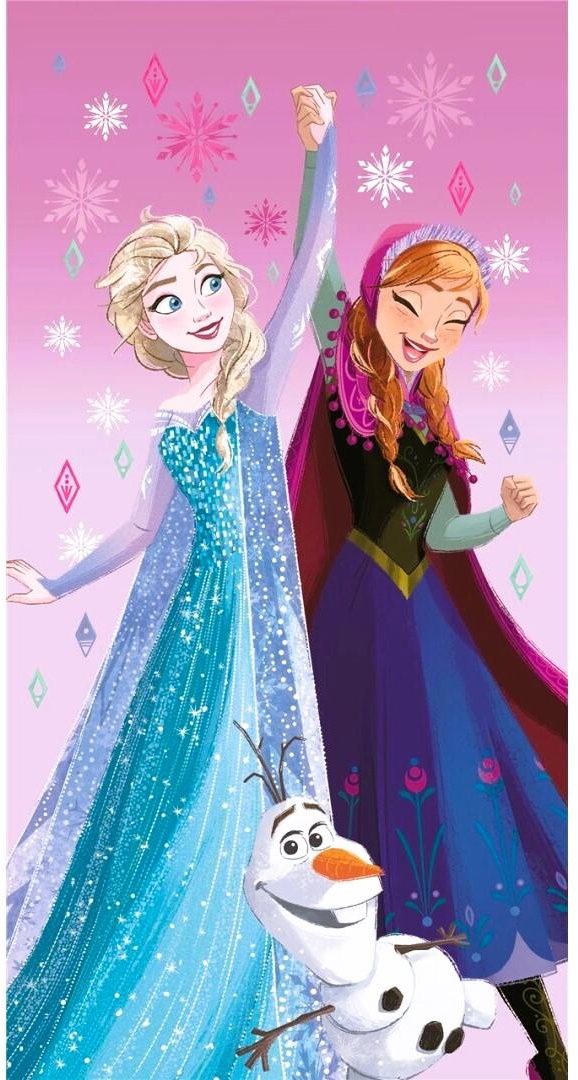 Aymax Frozen - Anna, Olaf, Elza 70 × 140 cm, mikrovlákno