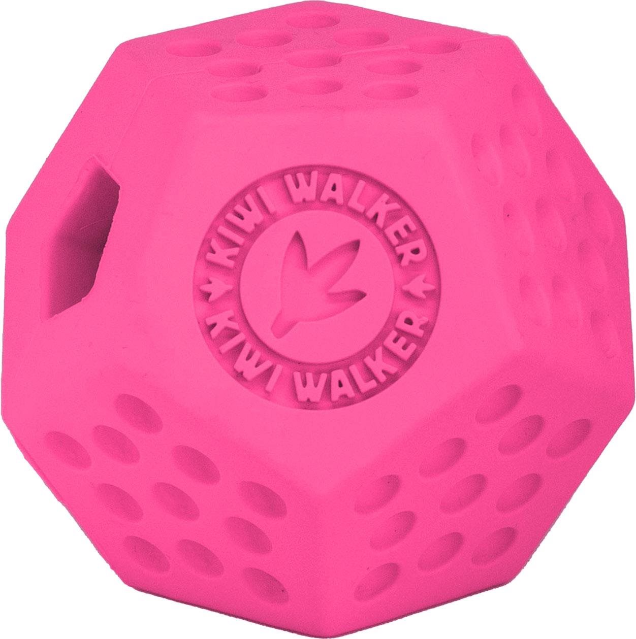 Kiwi Walker Gumová hračka DODECABALL s dírou na pamlsky, Maxi 8cm, Růžová