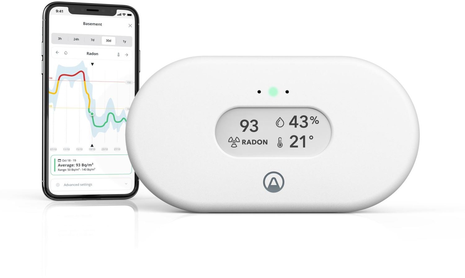Airthings View Radon - monitor kvality ovzduší