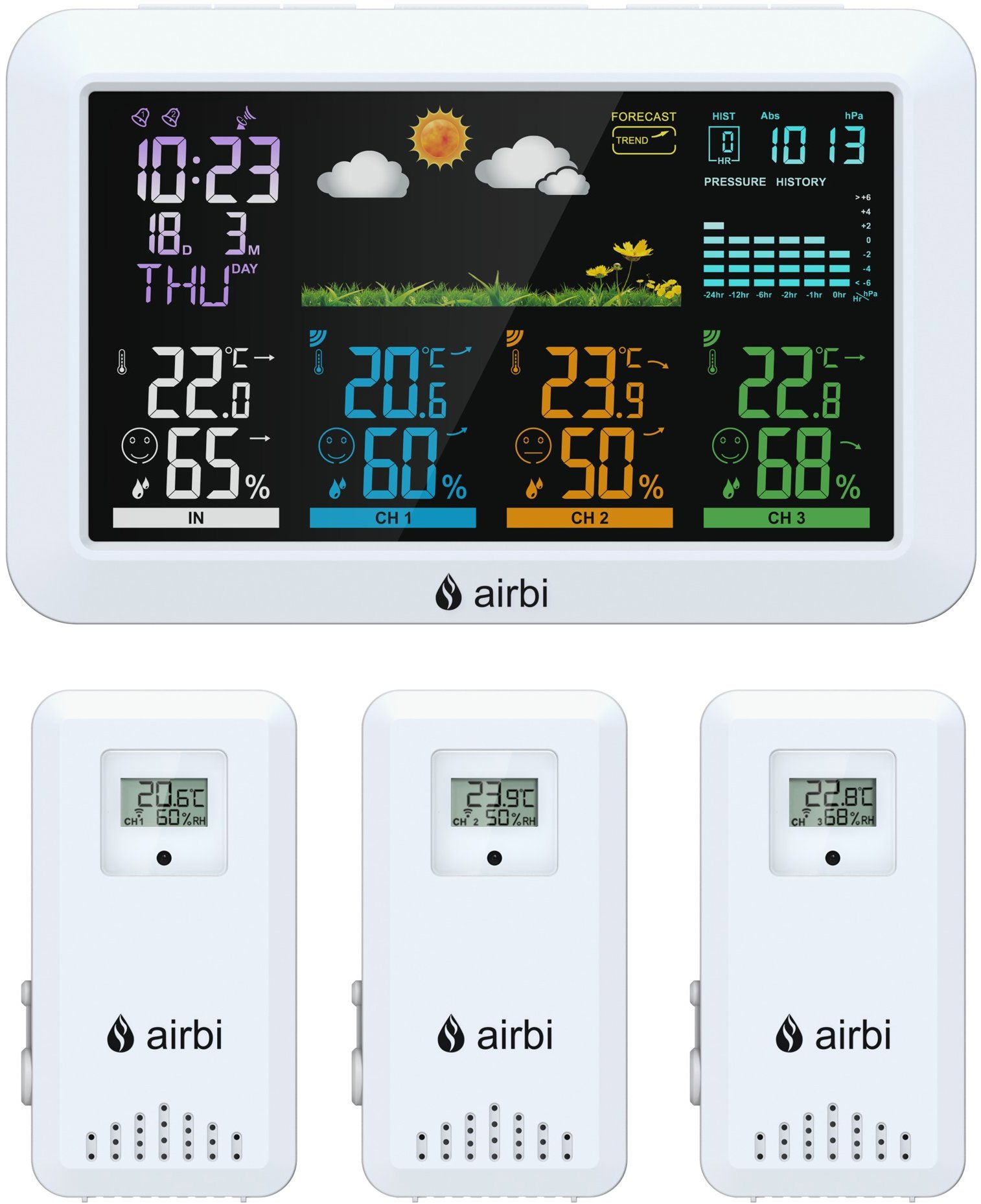 Airbi HOME, 3 čidla