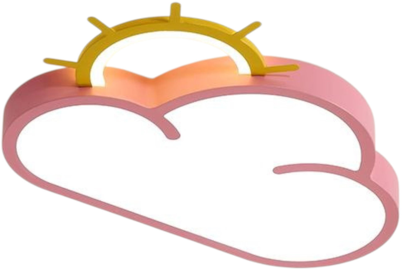 KIK KX3165 LED Stmívatelné dětské stropní svítidlo LED, 30 W, růžový mráček