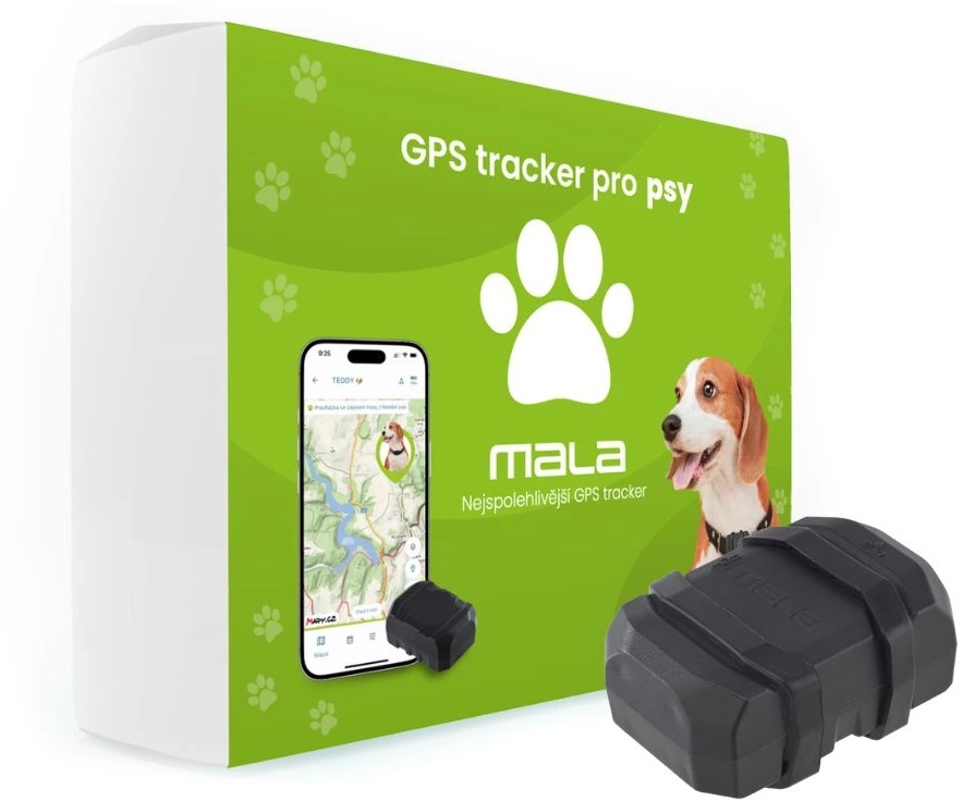 Mala GPS tracker pro psy