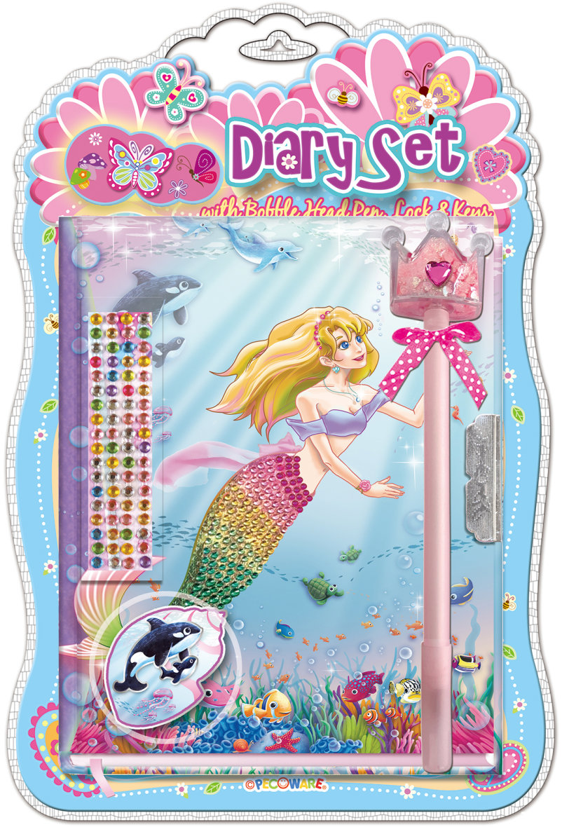 Alltoys Deník set s tužkou Mořská víla