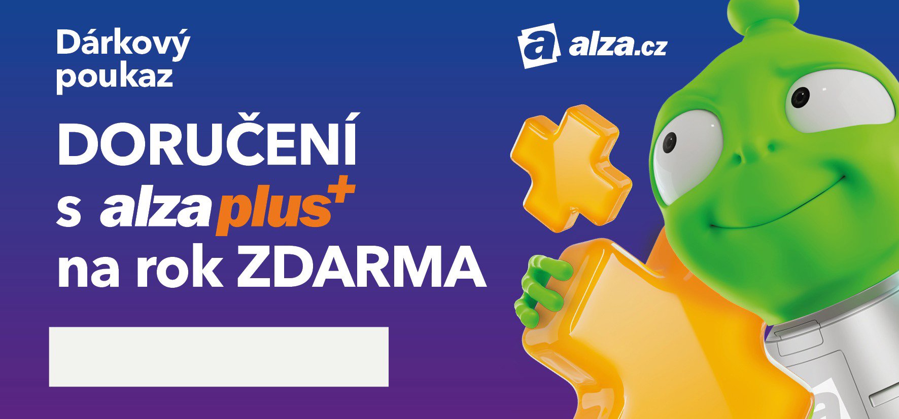 Tištěný dárkový poukaz na roční členství v AlzaPlus+