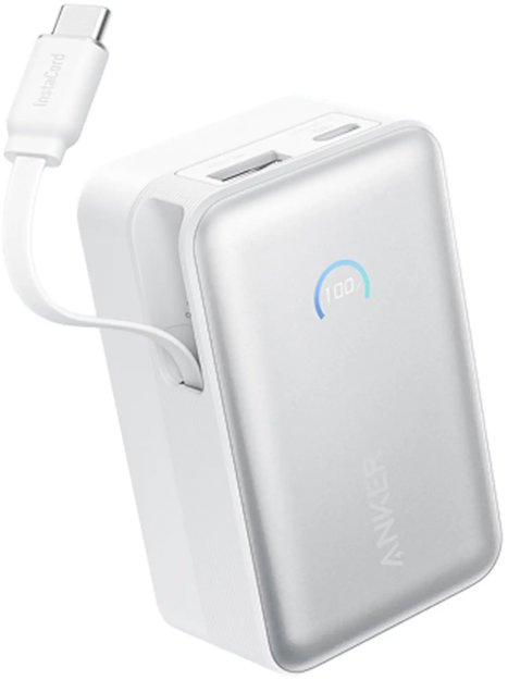 Anker Nano 10000mAh, 45W s kabelem USB-C bílá