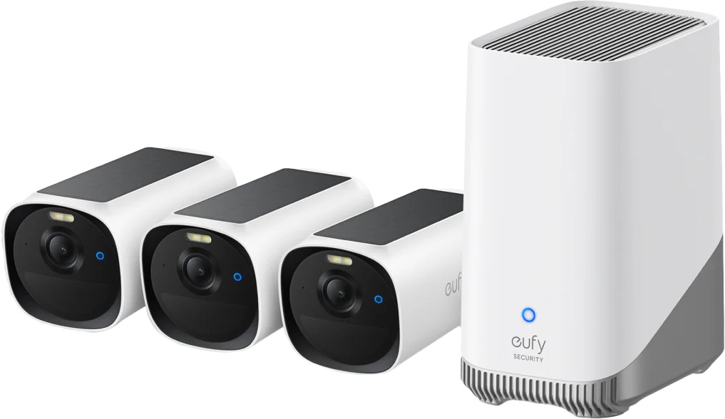 Eufy E40 (sada 3 ks + jednotka HomeBase 3) 2K bílý