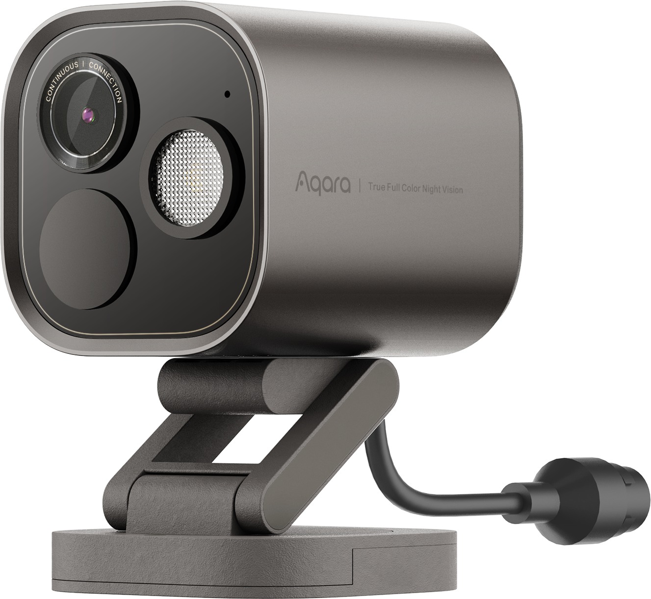 AQARA Camera Hub G5 Pro POE - šedá IP kamera s funkcemi detekce pohybu a nočního vidění.
