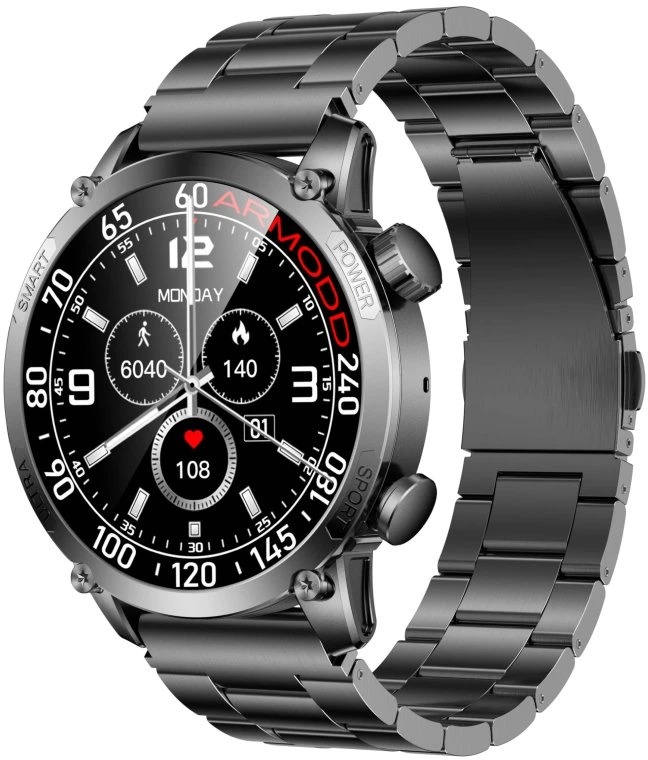 ARMODD Silentwatch 7 Pro GPS černá s kovovým řemínkem