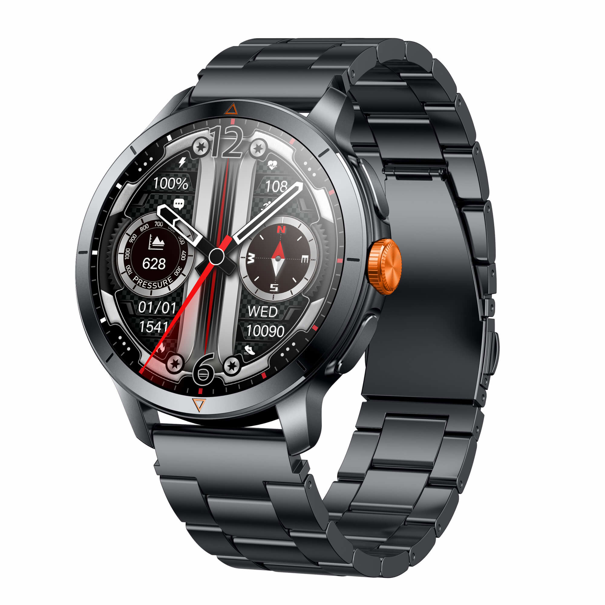 ARMODD Silentwatch 8 Pro GPS černá s kovovým + silikonovým řemínkem