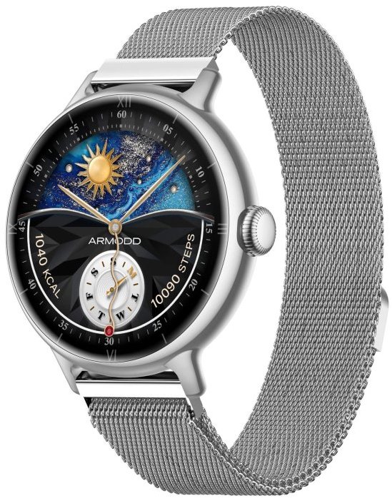ARMODD Candywatch 5 GPS stříbrná s kovovým řemínkem