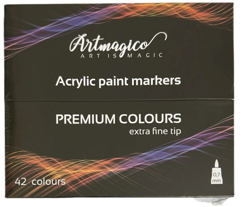 Artmagico Akrylový popisovač s extra jemným hrotem (0,7 mm) 24 ks