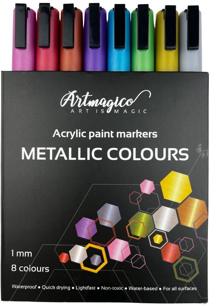 Artmagico Akrylový fix s jemným hrotem metalické