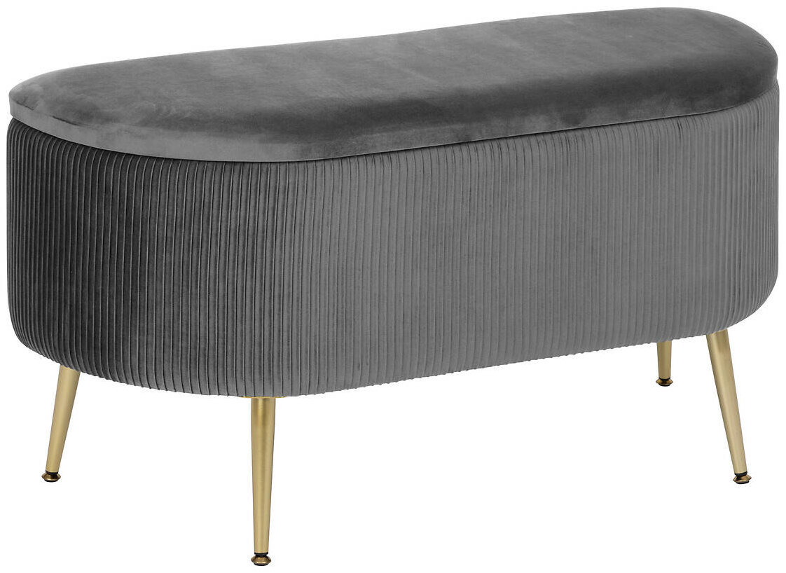Atmosphera Lavice do předsíně s úložným prostorem SOLARO, 100 × 40 × 53 cm, šedá