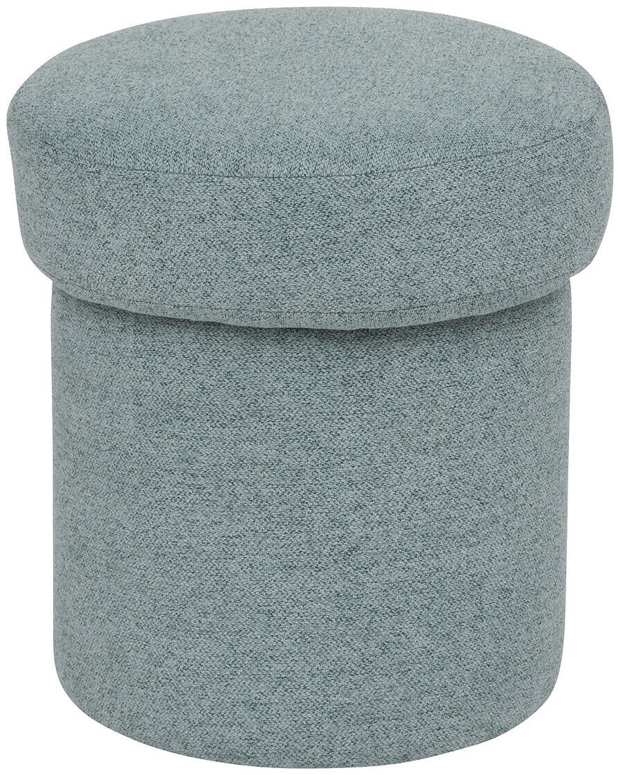 Kulatý modrý taburet KITA s úložným prostorem