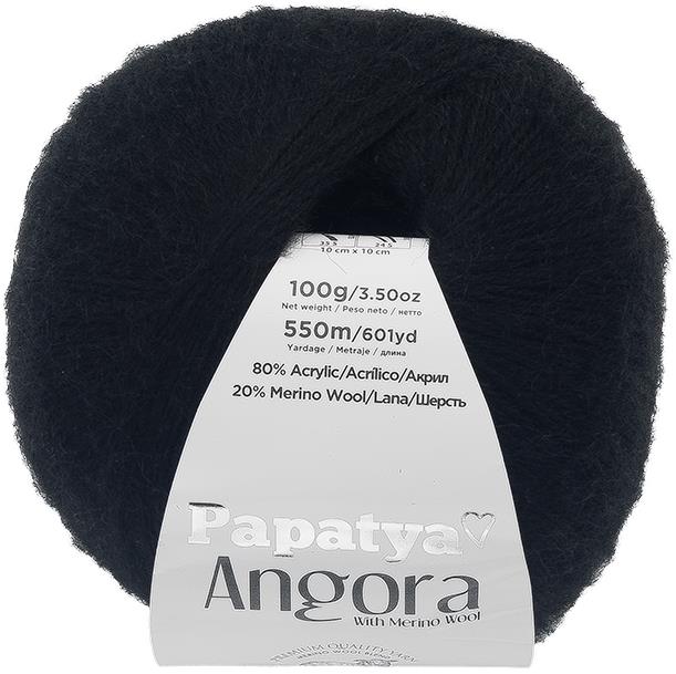 Bellatex Angora Merino Papatya 100g, 2000 černá