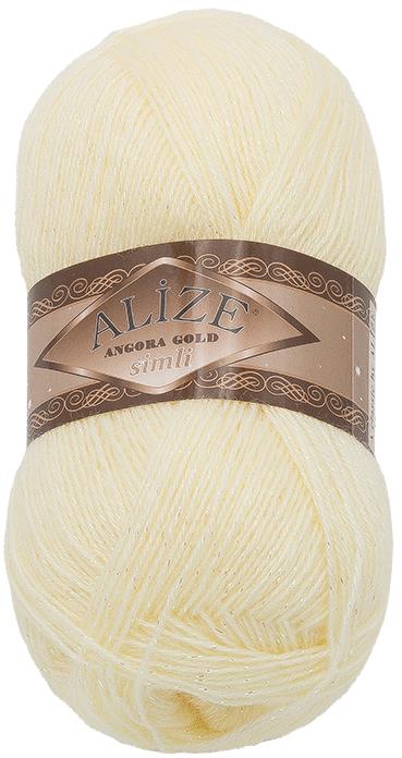 Bellatex Angora Gold Simli 100g, 01 vanilková
