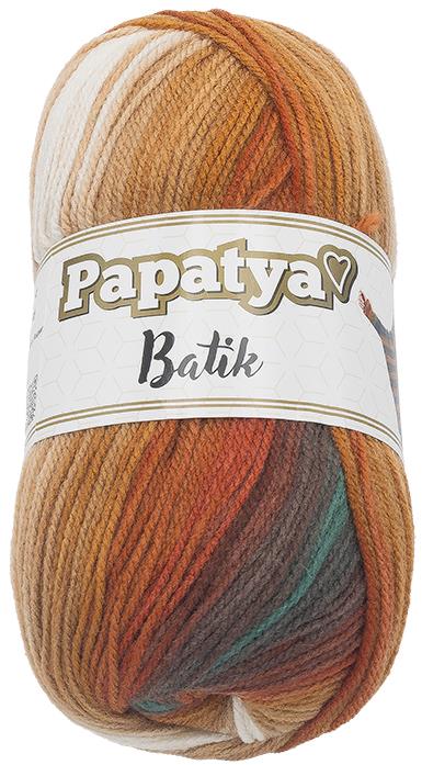 Bellatex Papatya Batik 100g, 554-33 oranžová, hnědá