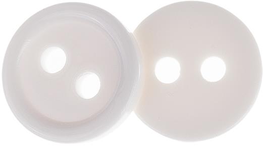Knoflíky Žirovnice Knoflík 1 cm bílý 2 dirky 366285I, sada 6 ks