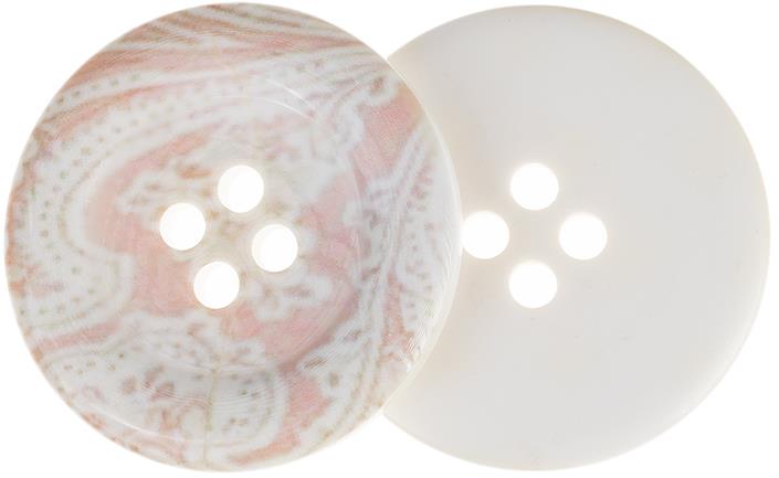 Knoflíky Žirovnice Knoflík 5 cm světle růžová krajka, 336331D, sada 2 ks