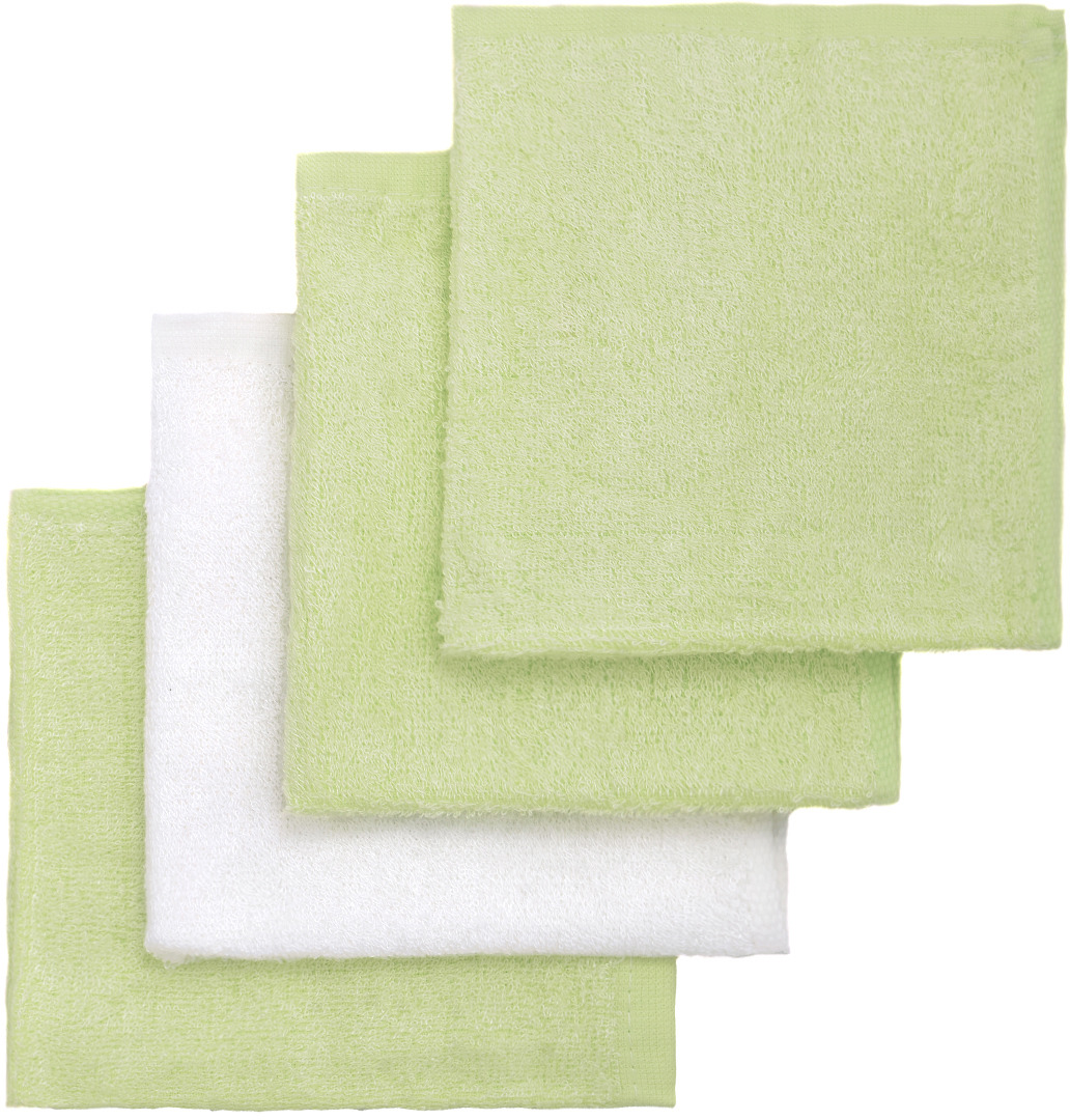 T-TOMI Bambusové žínky 4 ks - Zelená