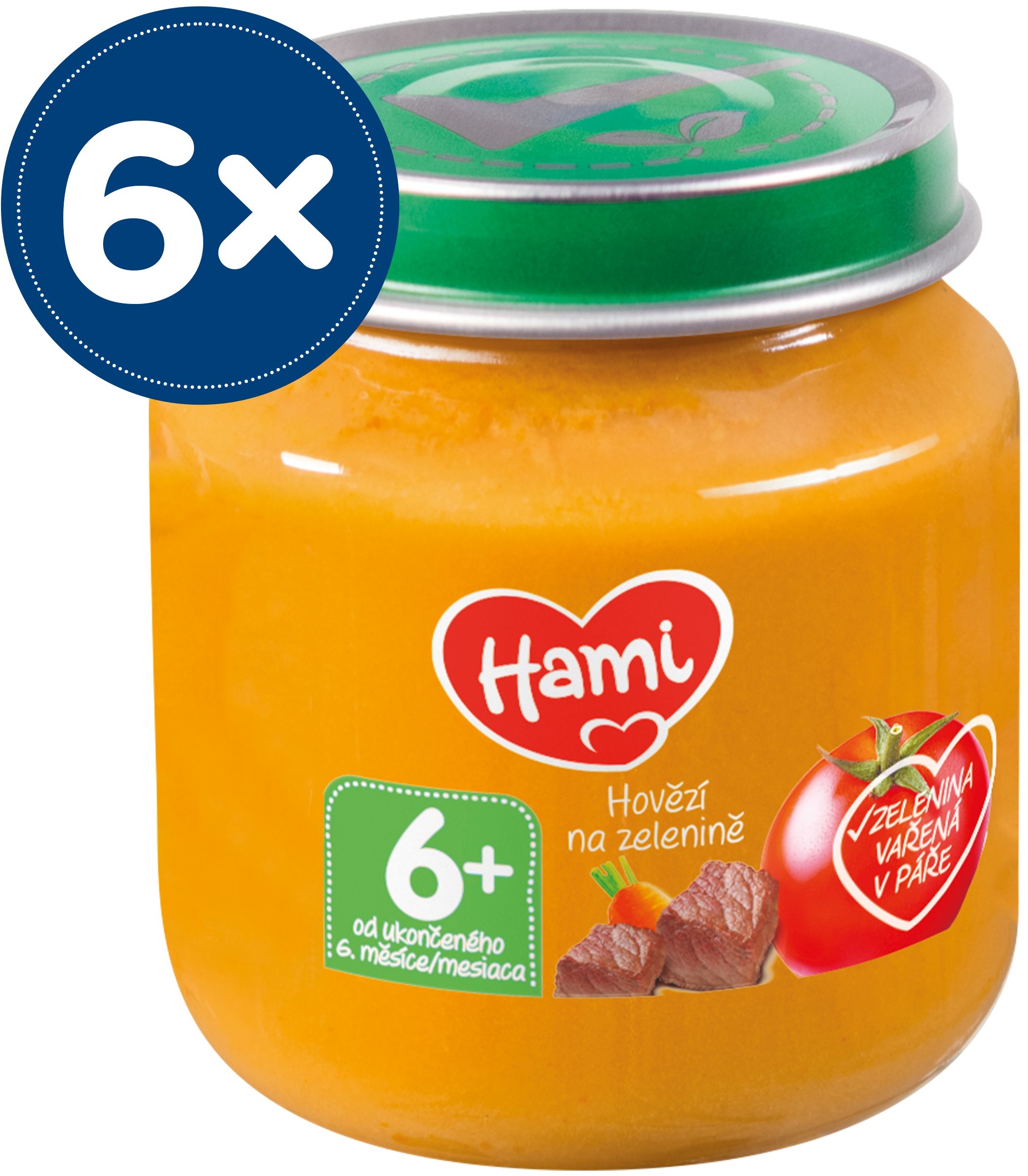 Hami masozeleninový příkrm Hovězí na zelenině 6× 125 g
