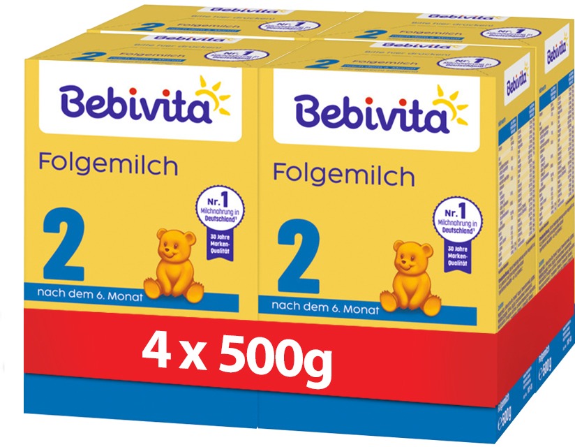 BEBIVITA 2 Pokračovací kojenecká výživa 6m+ 4× 500 g