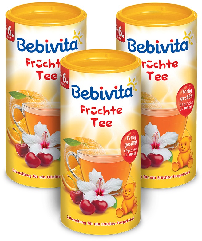 BEBIVITA Ovocný čaj 3× 200 g