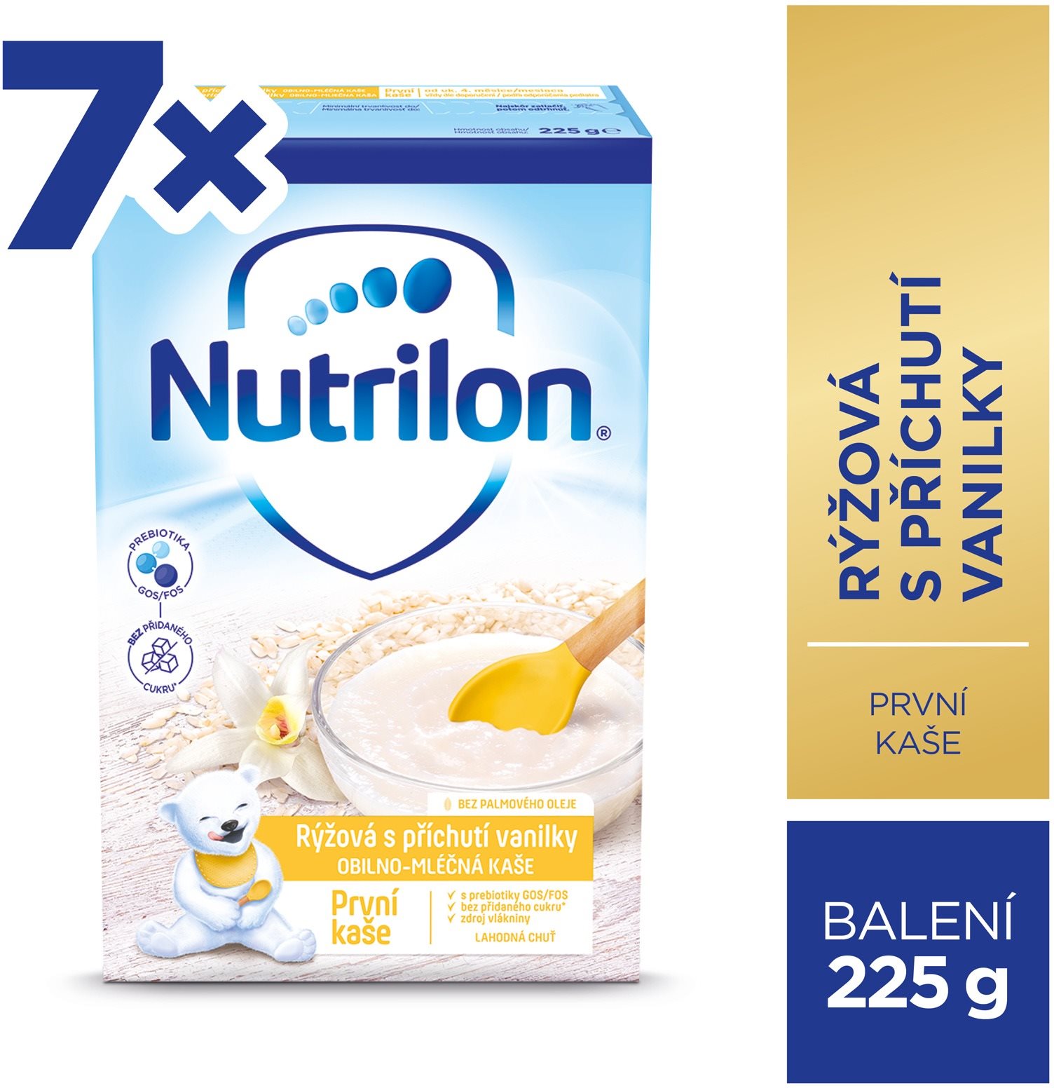 Nutrilon Pronutra První kaše rýžová s příchutí vanilky 7× 225 g