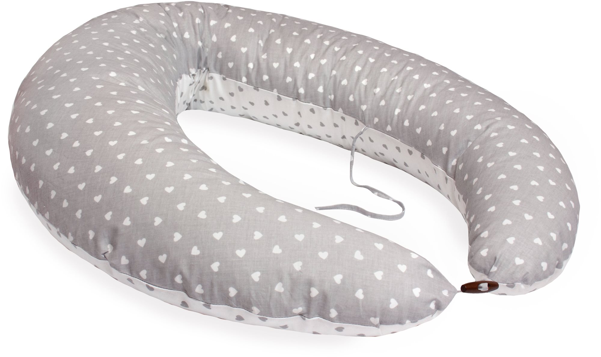 SCAMP Multifunkční polštář Little Heart White Grey