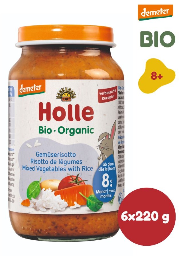 HOLLE BIO Zeleninové rizoto 6× 220 g