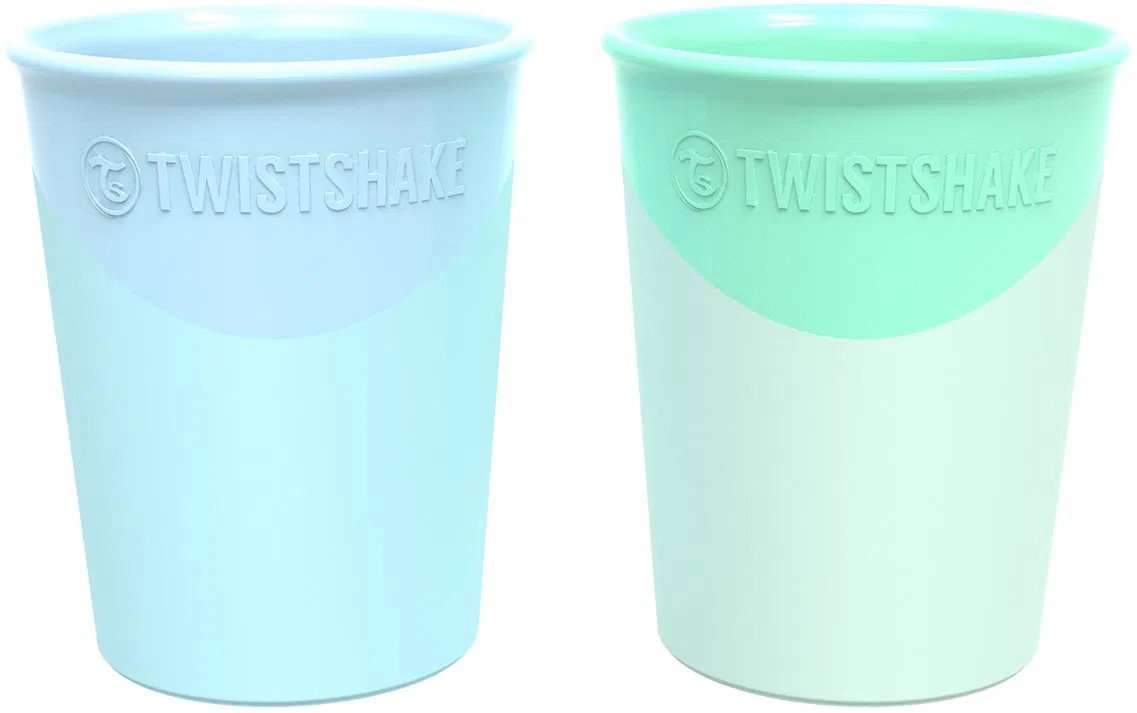 TWISTSHAKE Kelímek 6m+ pastelově modrý a zelený, 2× 170 ml