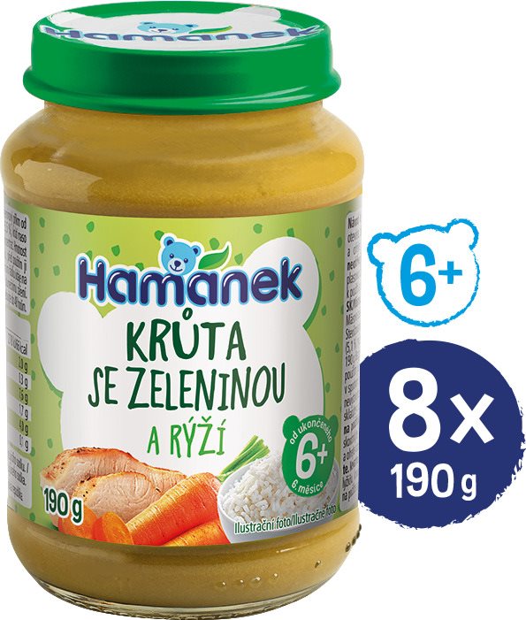 HAMÁNEK Krůta se zeleninou a rýží 8× 190 g