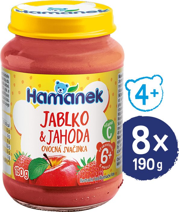 HAMÁNEK s jahodami 8× 190 g