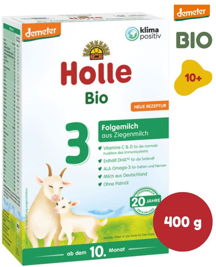 HOLLE BIO Dětská mléčná výživa na bázi kozího mléka 3 - 1× 400 g