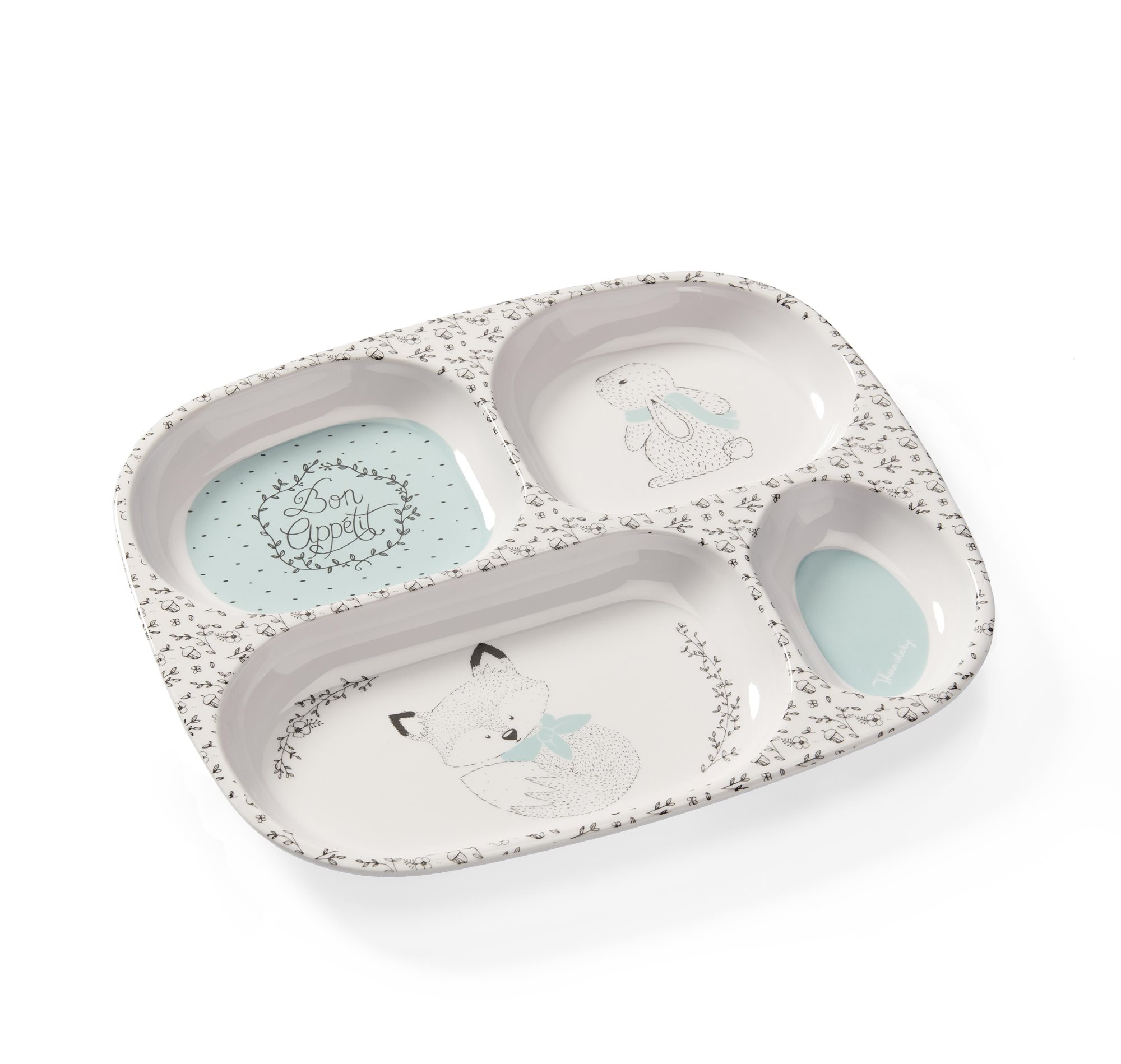 THERMOBABY Dělený melaminový talířek Forest