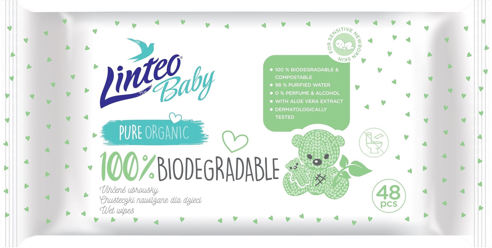 LINTEO Baby 100% BIODEGRADABLE 48 ks