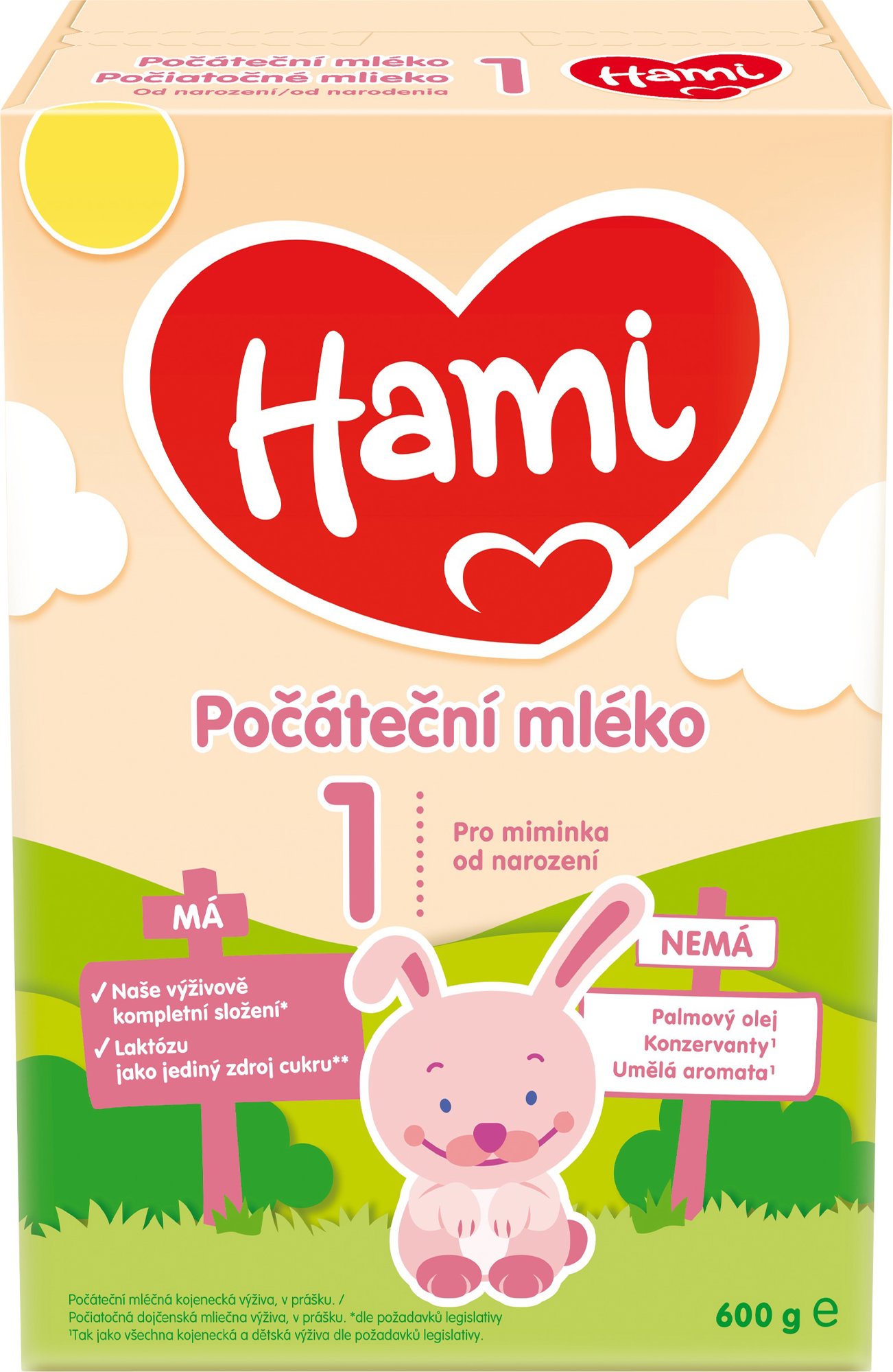 Hami 1 Počáteční kojenecké mléko 0m+ 600 g