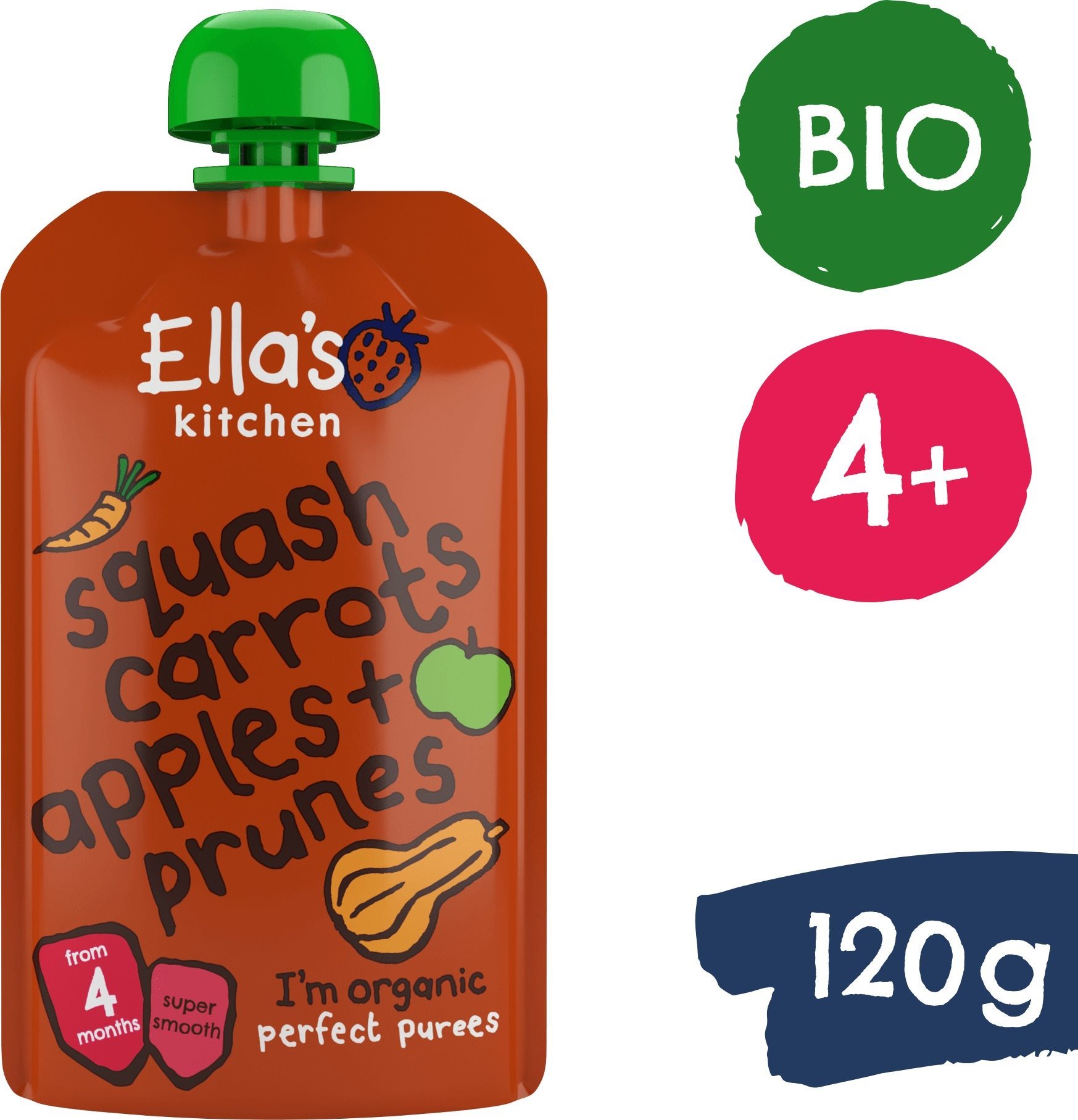 Ella's Kitchen BIO Dýně, mrkev, jablko a švestka 120 g