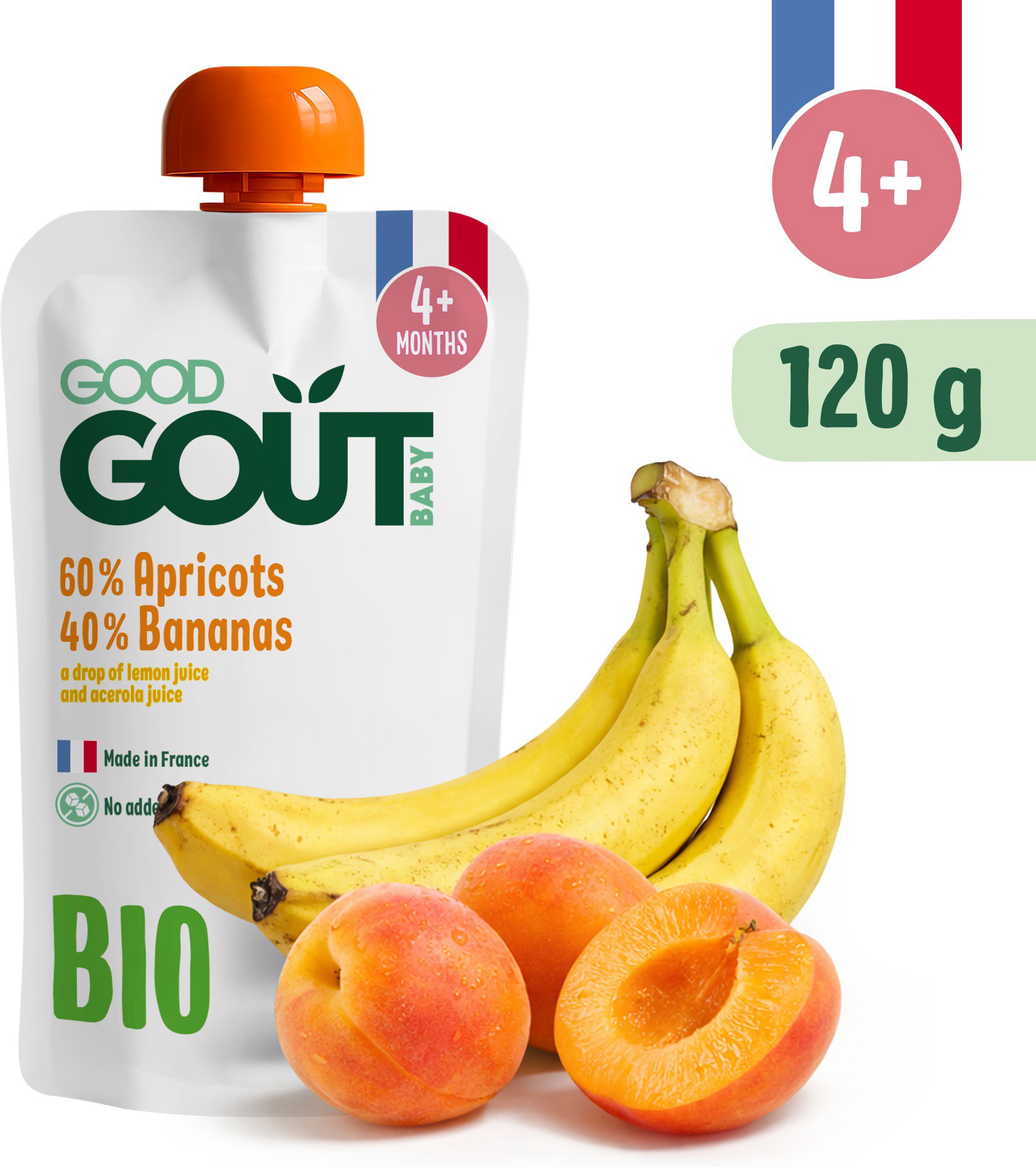 Good Gout BIO Meruňka s banánem 120 g