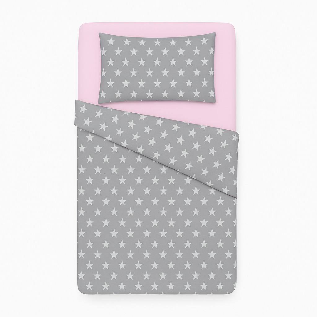 BabyTýpka 3-dílná sada povlečení - Stars Pink