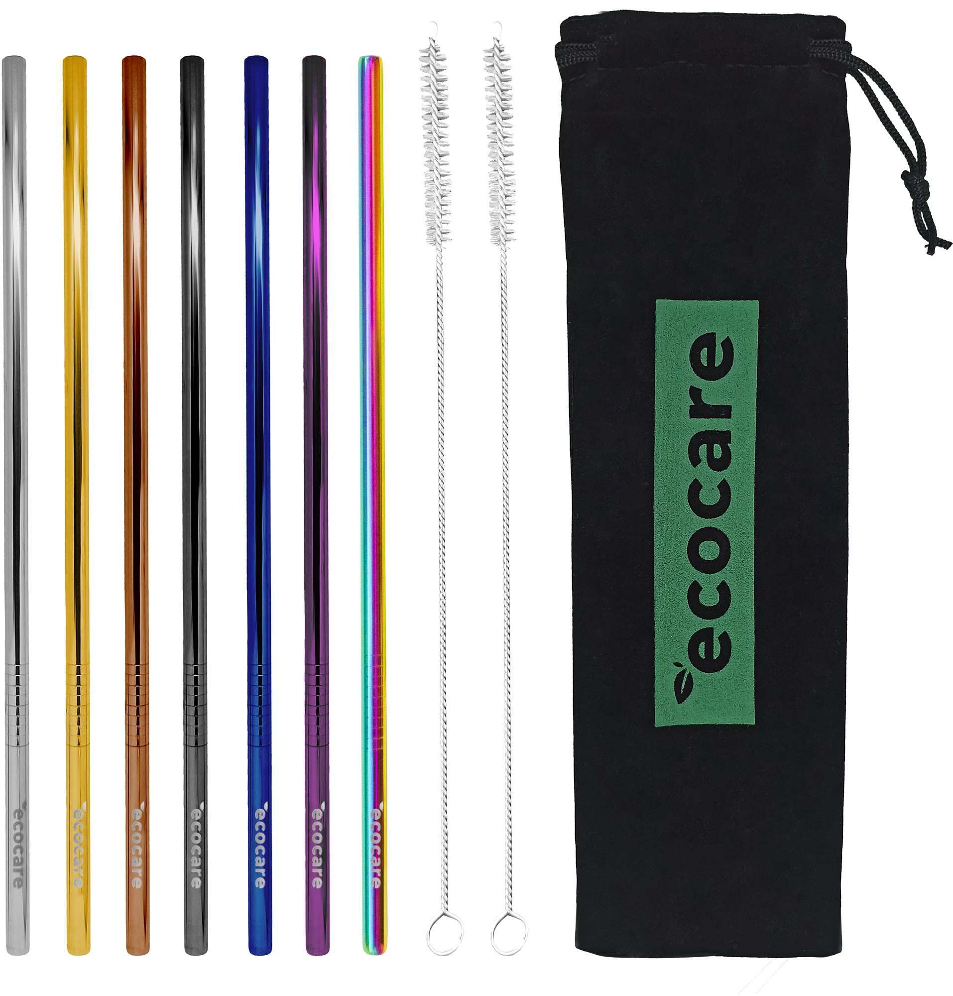 ECOCARE Kovová Brčka Set Mix 7 ks
