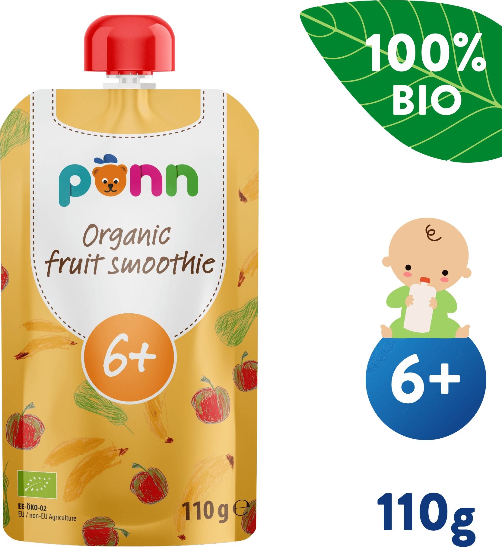 SALVEST Ponn BIO Ovocné smoothie s ananasem (110 g)