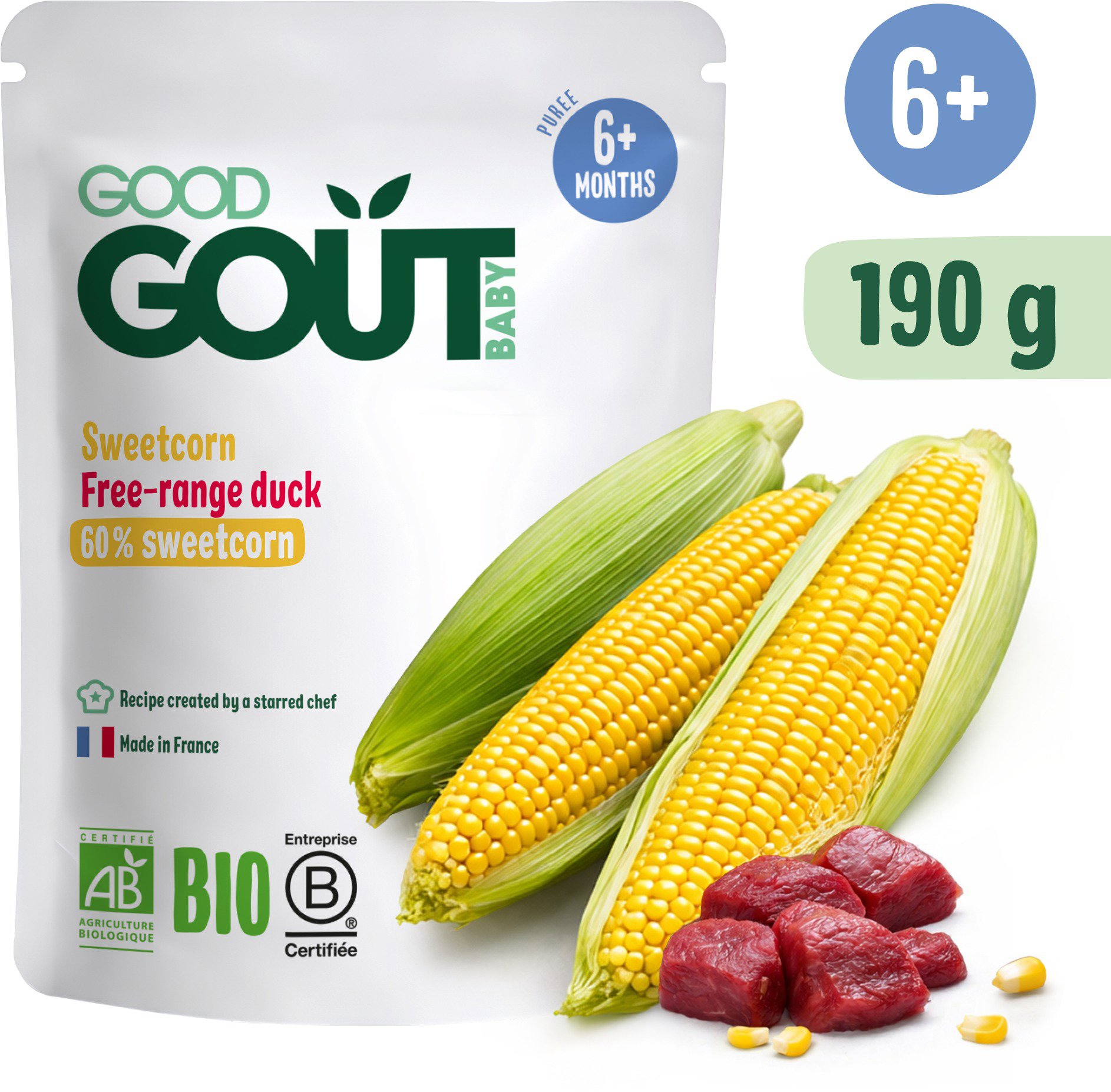 Good Gout BIO Kukuřice s kachním masem (190 g)