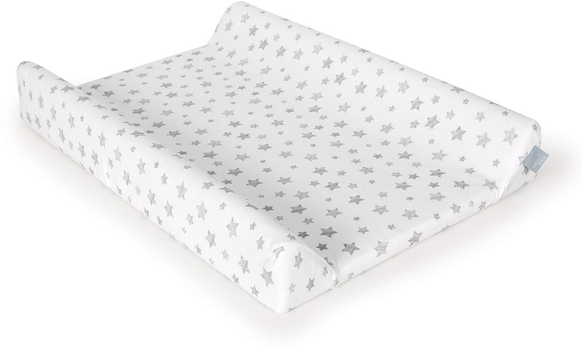 CEBA Potah na přebalovací podložku 50 × 70-80 Light Grey + Grey Stars 2 ks