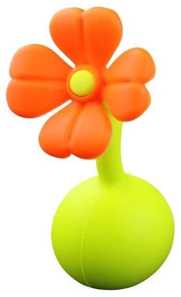 Haakaa příslušenství silikonová zátka kvítek oranžový