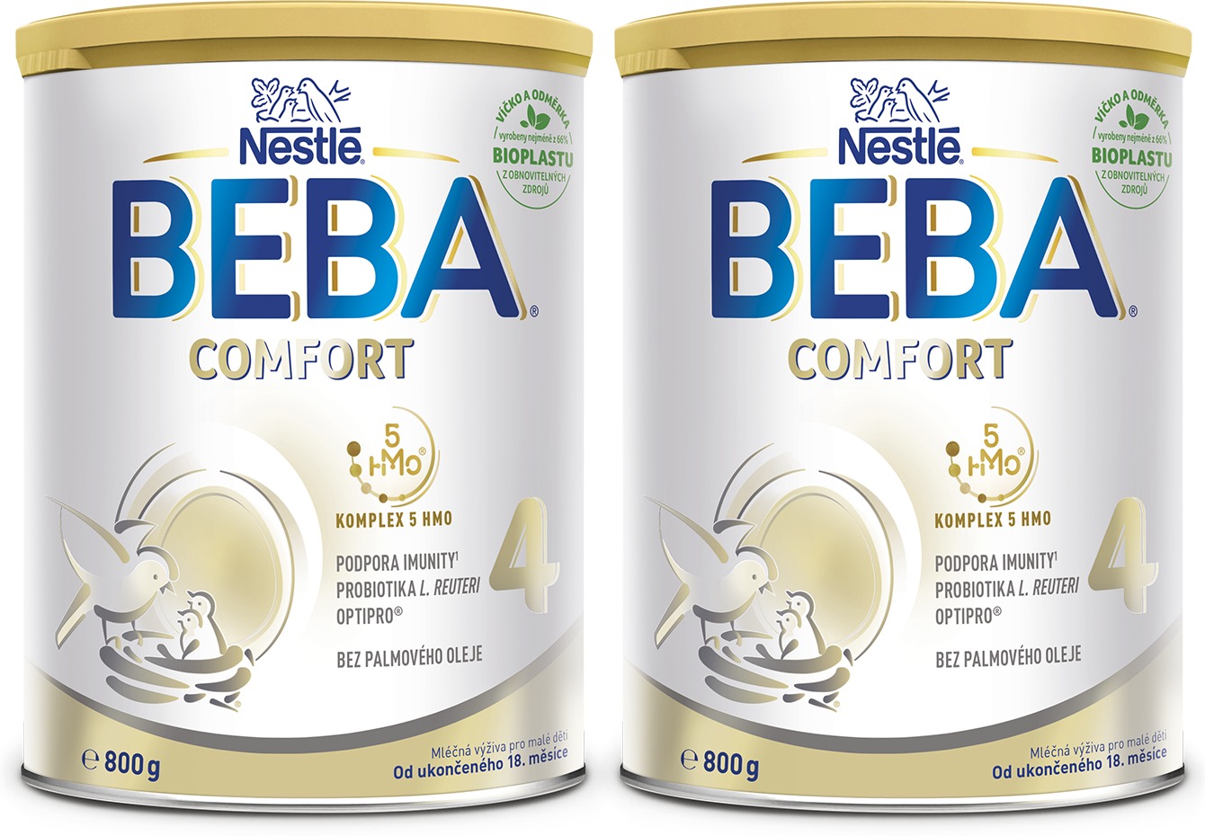 BEBA COMFORT 4, 5 HMO, mléko pro malé děti, 2× 800 g