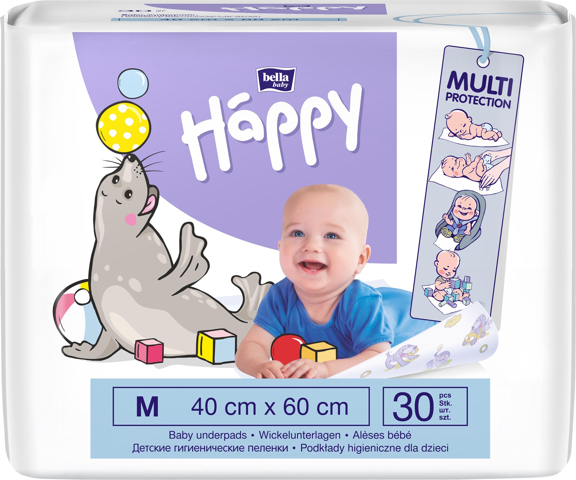 Bella Baby Happy dětské hygienické podložky 40 × 60 cm (30 ks)