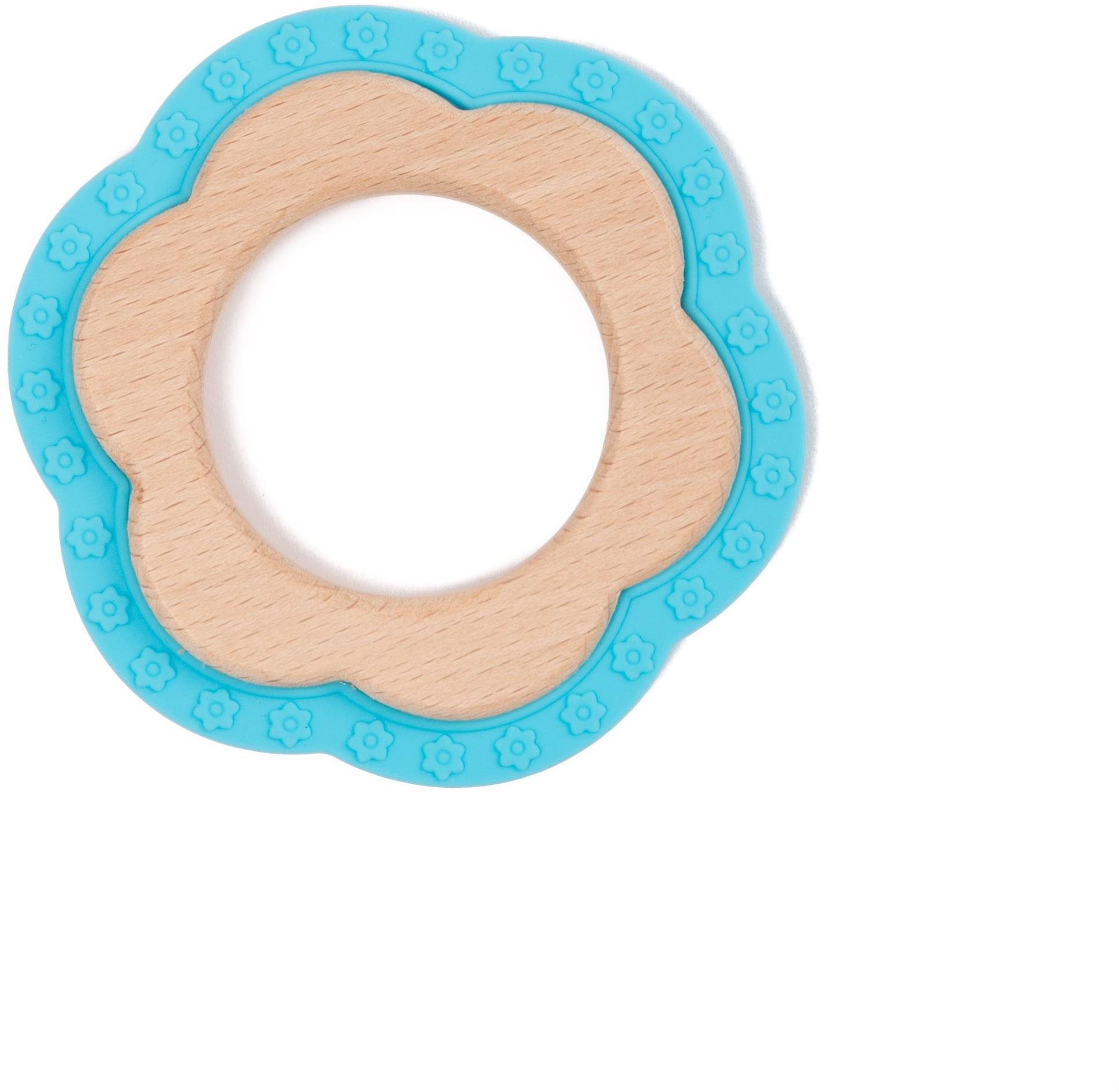 Bo Jungle kousátko B-Teether Flower Wood Blue