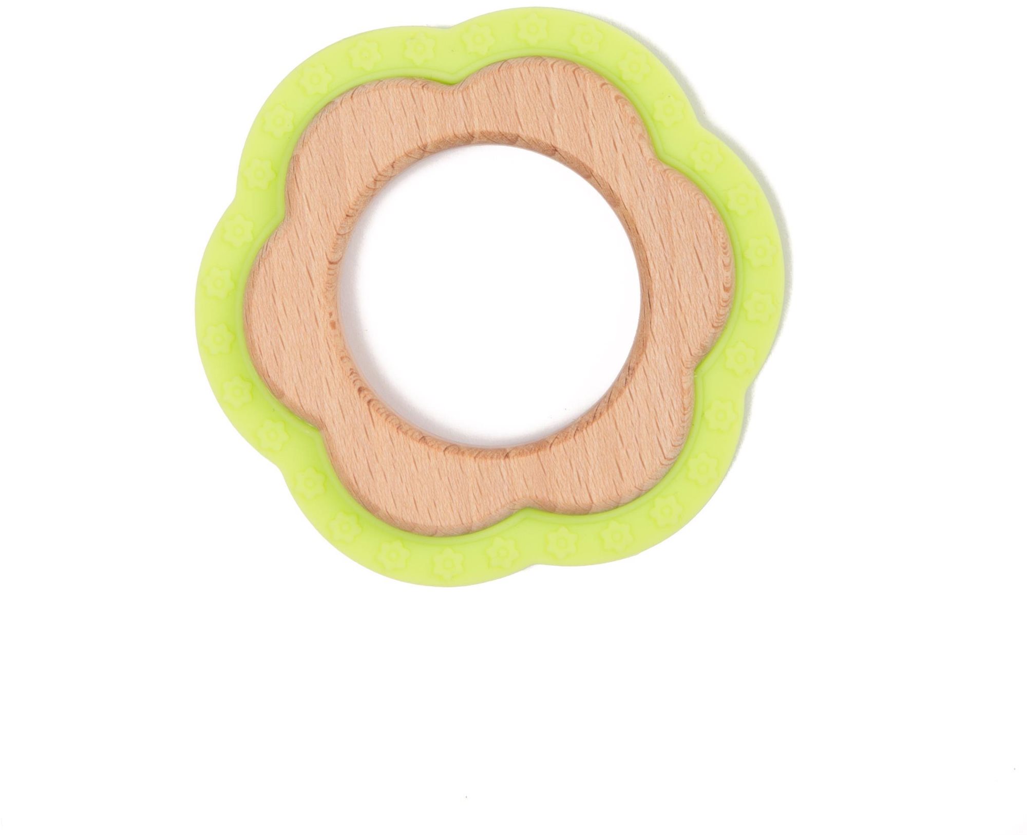 Bo Jungle kousátko B-Teether Flower Wood Green